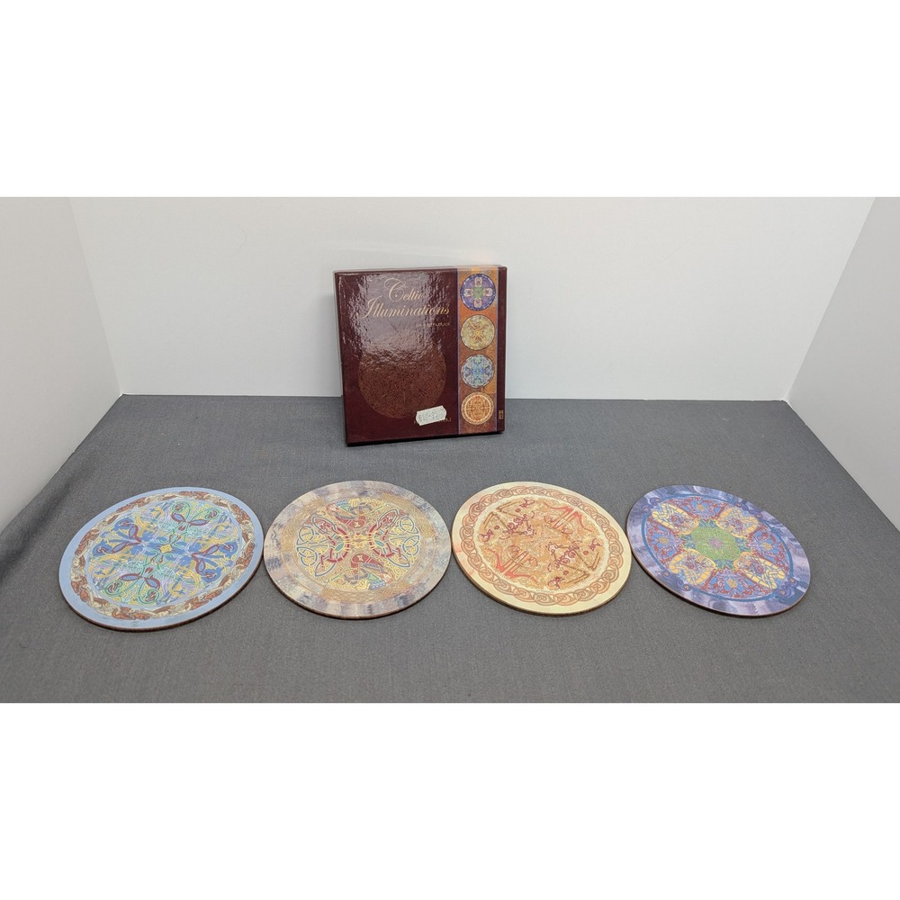 Celtic Illuminations Jim Fitzpatrick Coasters Set of 4 Unique Ireland Art